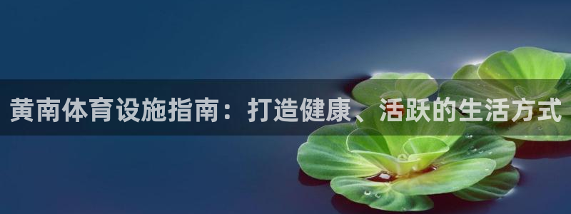 意昂体育3招商：黄南体育设施指南：打造健康、活跃的生