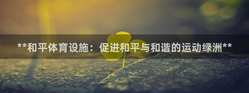 意昂体育3平台注册要钱吗安全吗：**和平体育设施：促